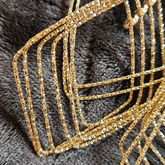 NWT Lovisa Fashion earrings faux gold dangle shimmer sparkle 4" long - Picture 9 of 10